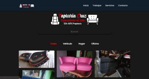 Website for upholstery